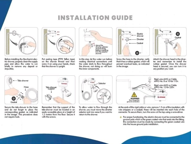 Electric Shower Water Heater for Bathroom 110V / 120V Ducha Electrica Para Agua