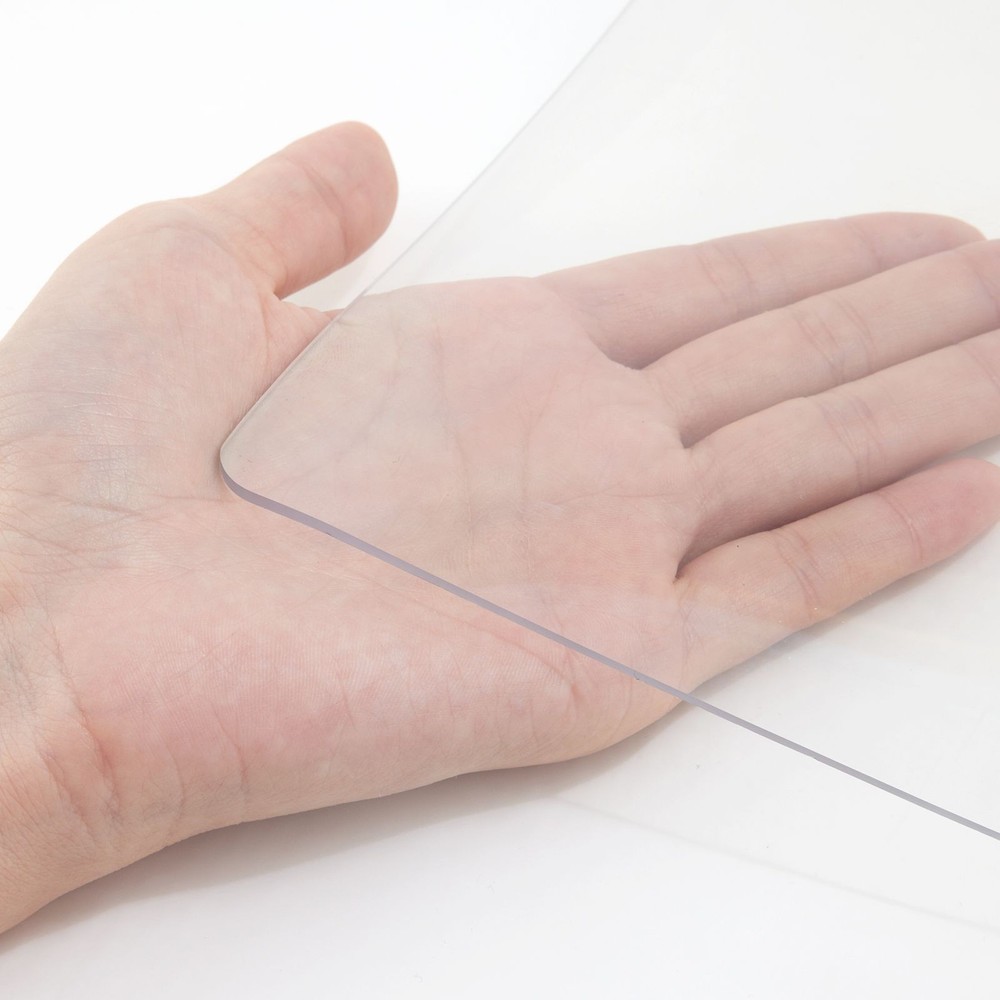 Plastic Table Cover 42 x 72 Inch, 1.5 mm Thick Clear Table Protector, Rectangle
