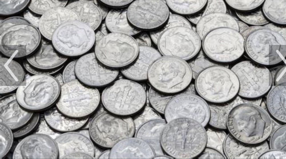 6- 90% Silver Dimes Great for collectors unspecified  dates circulated