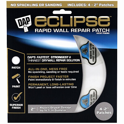 ECLIPSE 7079809161 Eclipse Rapid Wall Repair Patch 2" Clear