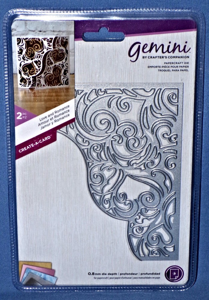 Gemini Love and Romance Create a Card 2pc Set 3 Concepts + Gatefold Design HTF