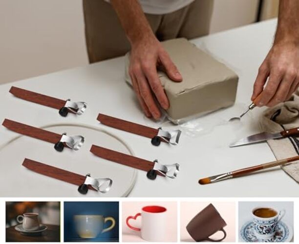 Pottery Handle Making Tool Sculpture Scraper Pottery Carving Tool 5 PCS