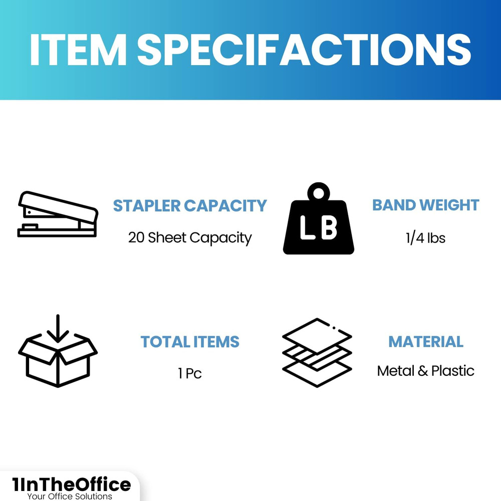 1Intheoffice Handheld Plier Stapler, Stapleless Stapler, Office Stapler, Desktop