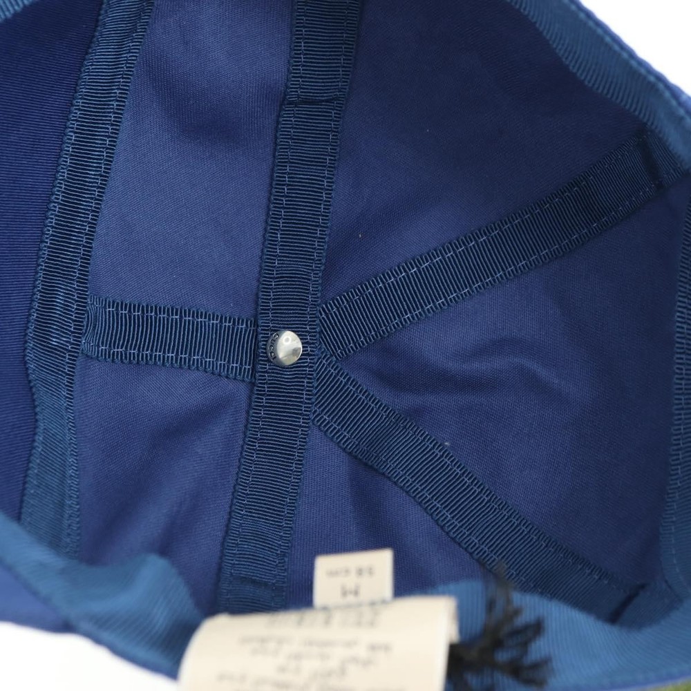 GUCCI Cap Canvas Blue 730186 Auth BA12036A