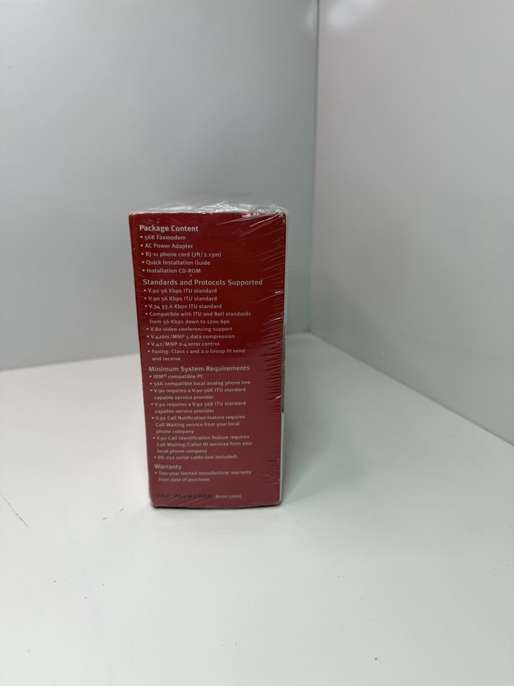USRobotics 56K External Faxmodem 5686E – Hardware Controller – New Sealed