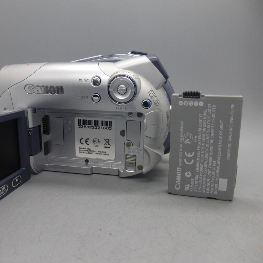 Canon DC95 Handheld DVD-RW Camcorder Silver Tested