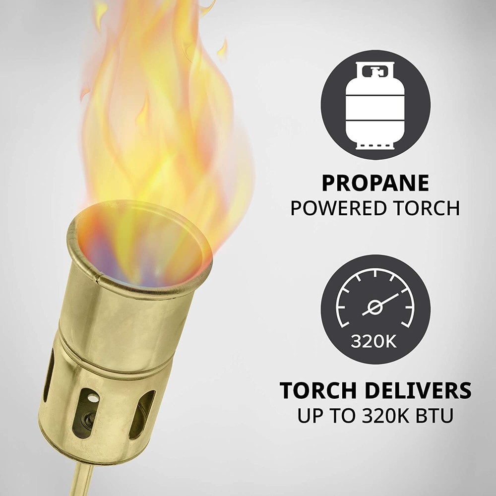 Ivation 320,000 BTU Adjustable Flame Propane Torch, Torch Lighter & Weed Burner