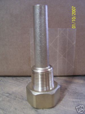 Trerice #3-4F2 - 3 1/2" Brass Industrial Thermowell