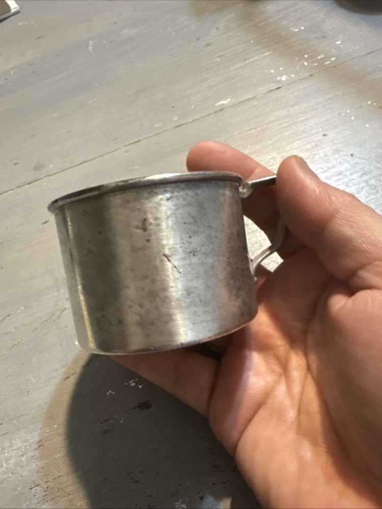 6 Silver Plated Baby Cups As Is