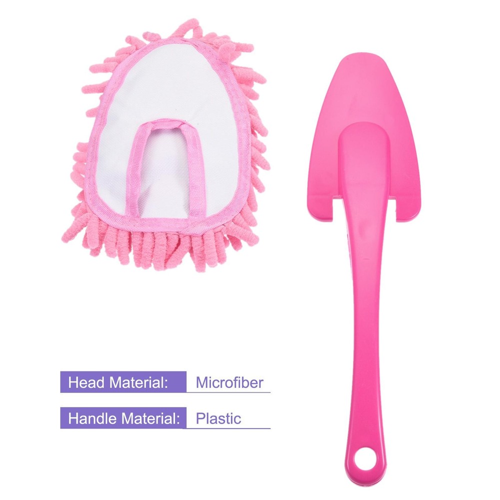 Microfiber Chenille Dust Washable Cleaning Brush Dust Tool, Pink