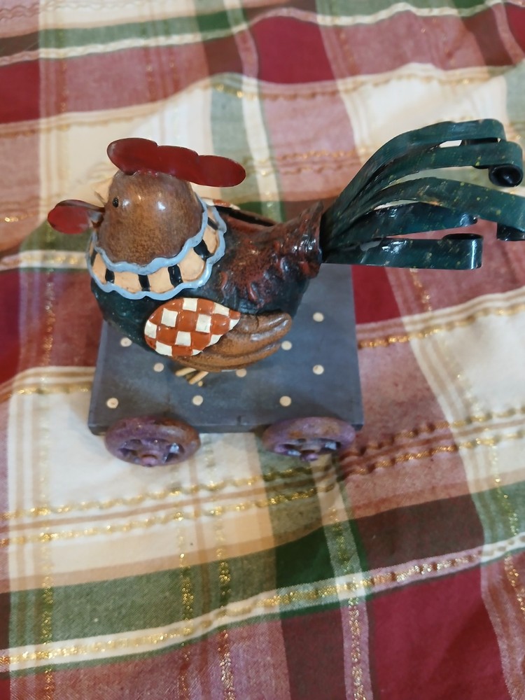 VTG Chicken pull toy trinket knick knack