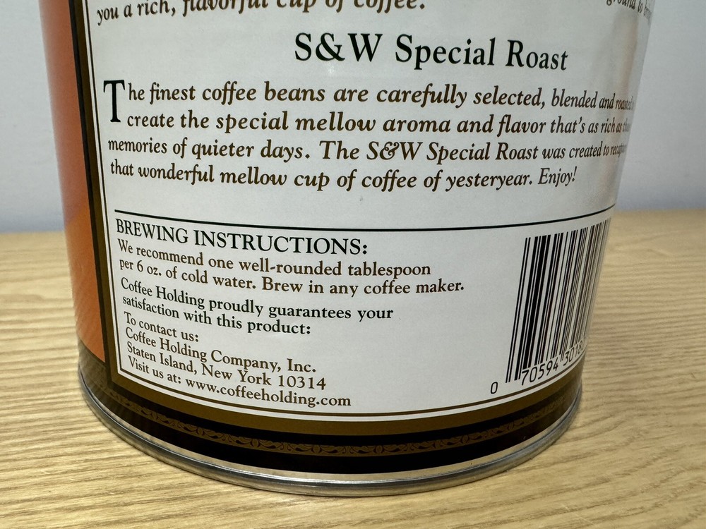 S&W Special Roast Coffee (34.5 oz)