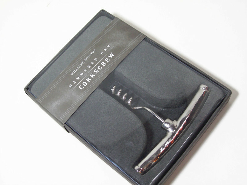 Williams Sonoma Hammered Bar Tool Cork Screw New