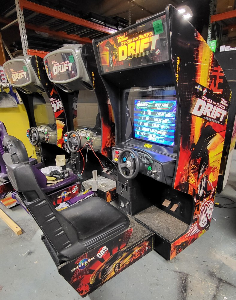 Fast and Furious DRIFT Sit Down Arcade Driving Video Game Machine - WORKING!