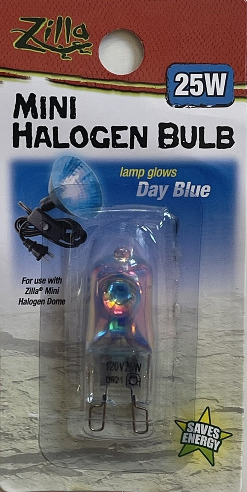 ZILLA MINI HALOGEN DAY BLUE 25 WATT BULB-REPTILE-NEW