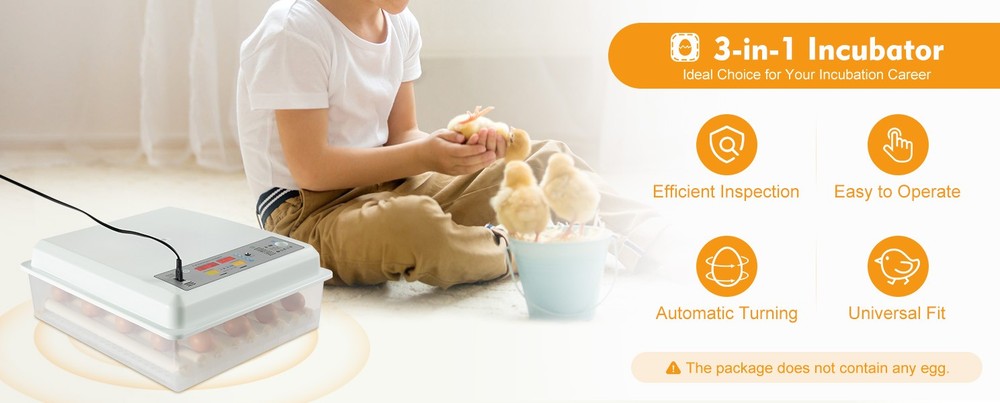 64 Digital Eggs Incubator Egg Hatcher With Temperature Control Automatic Turner