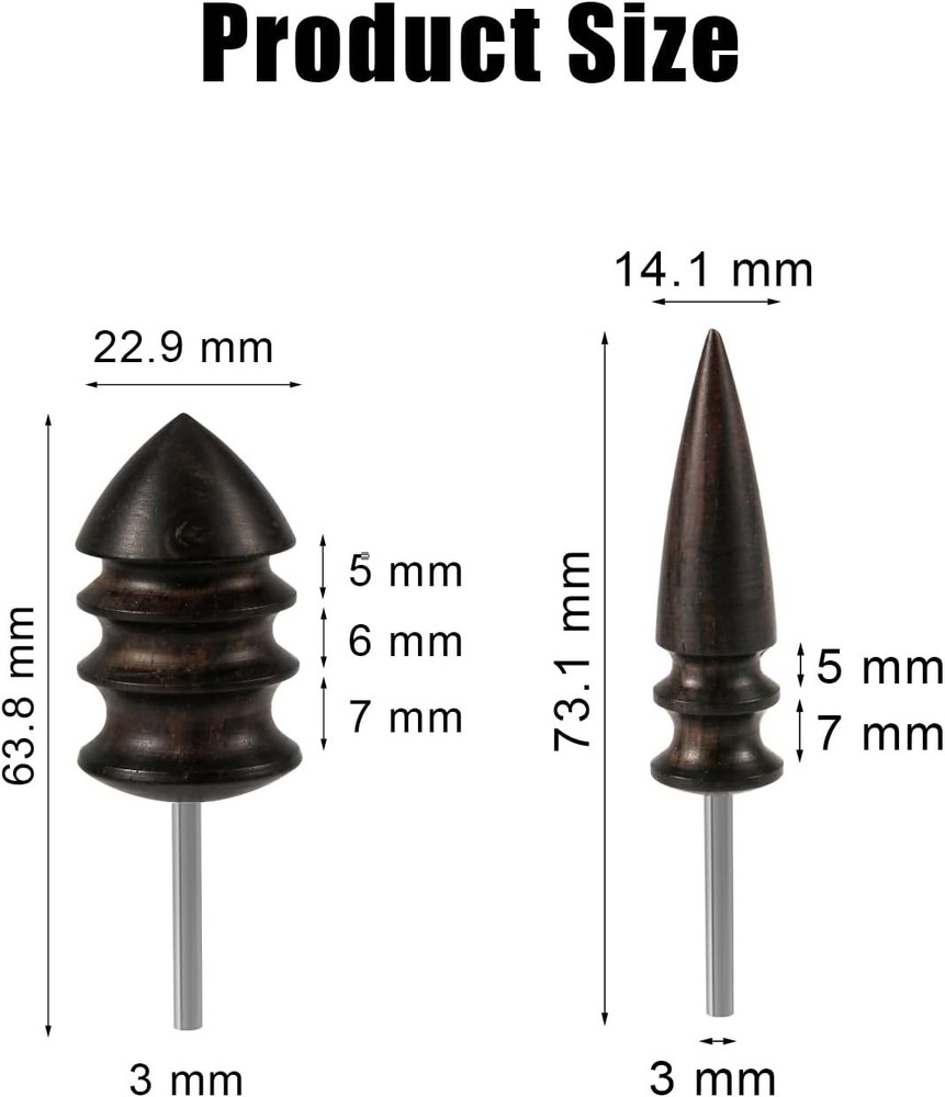2pcs Leather Burnisher Bits for Rotary Tools, 2 Styles Burnishing...