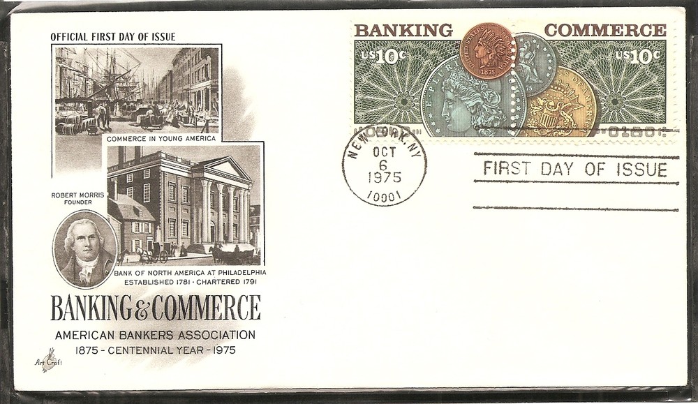US SC # 1577a Banking-Commerce FDC. Artcraft Cachet.