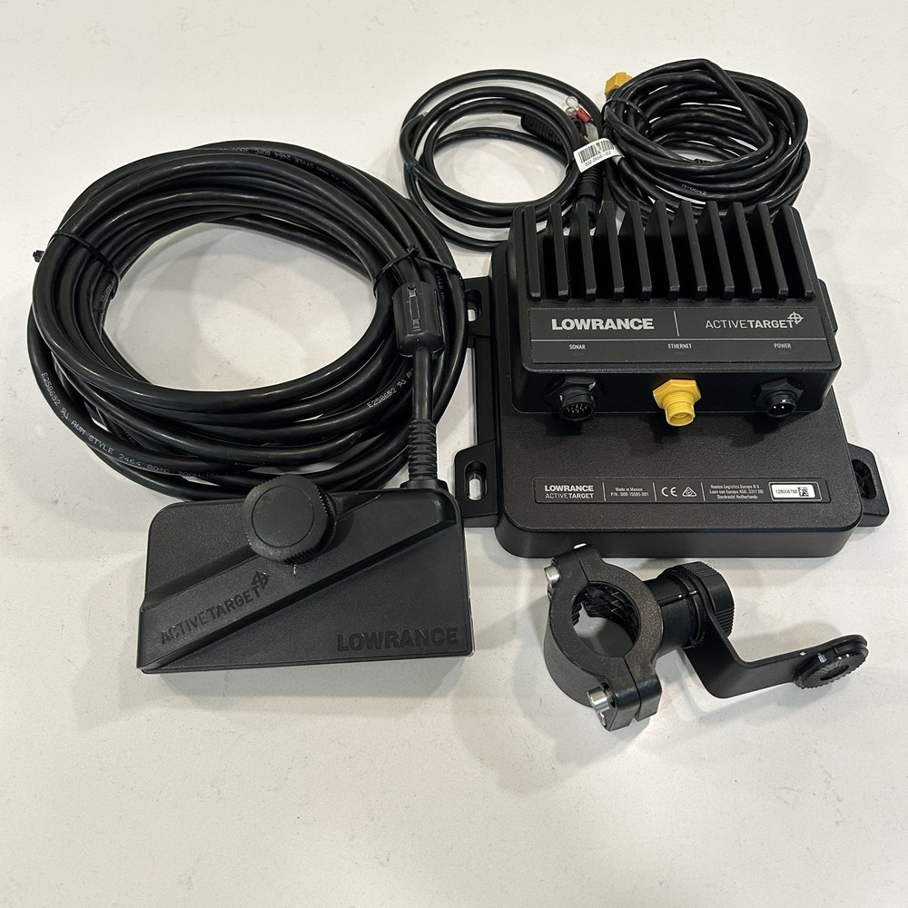 Lowrance Active Target 1 Sonar System Black Box And Transducer