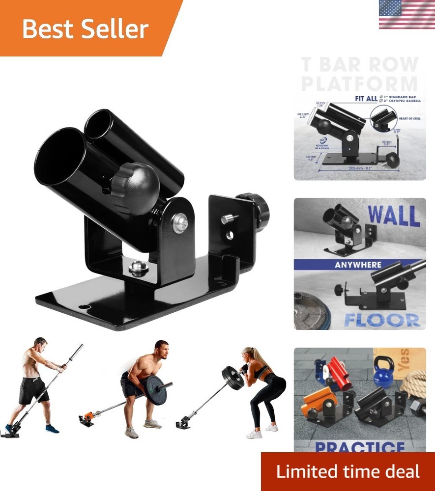 Adjustable T-Bar Row Attachment with Landmine Handle - Compact Home Gym Solution