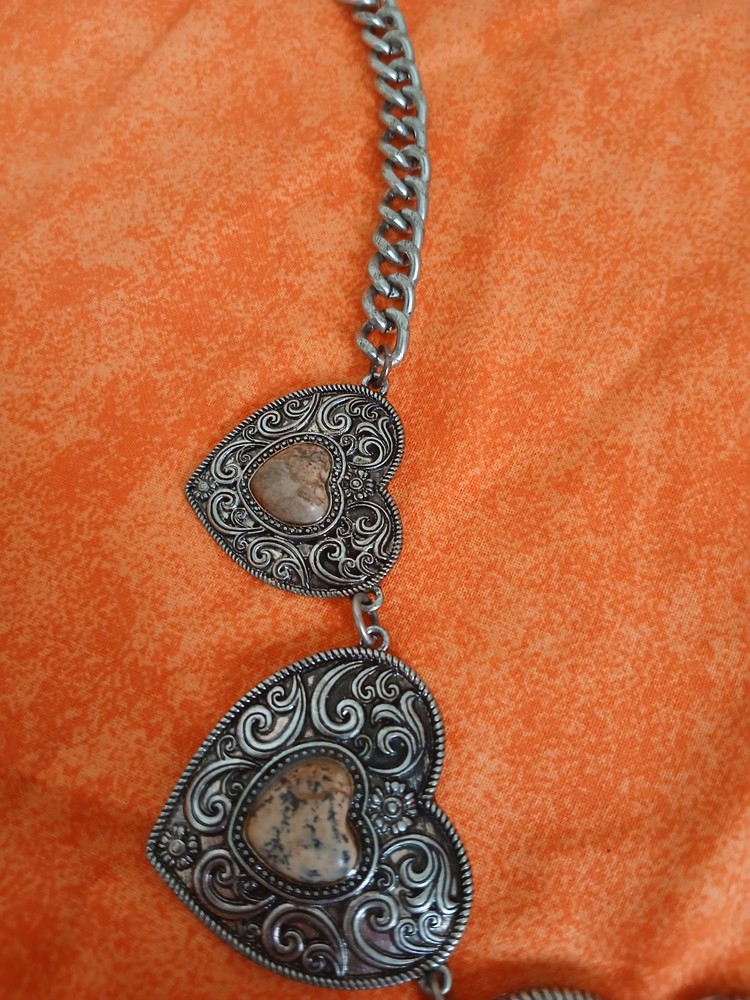 Vintage Metal & Stone Necklace