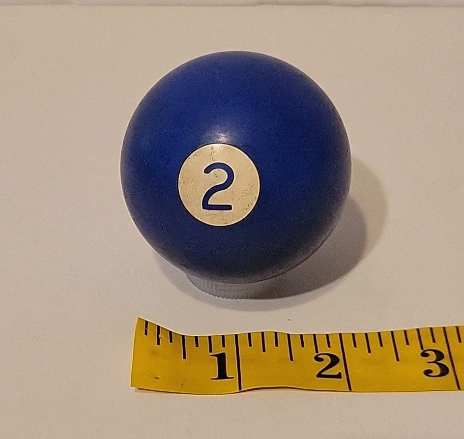 Vintage No. 2 Solid Blue Pool Ball Billiard 2" Replacement (L)
