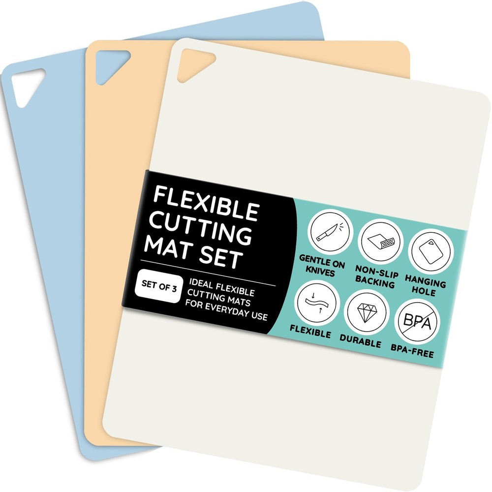 Extra Thick Flexible Cutting Boards for Kitchen, Cutting Mats for Cooking, Co...