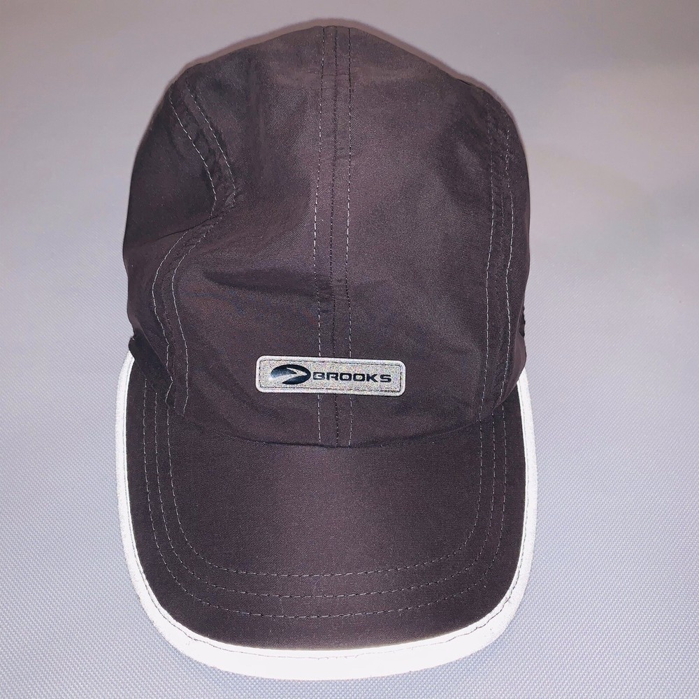 Brooks Running Hat Reflective Adjustable Gray Cap Red Light Strap NOT WORKING