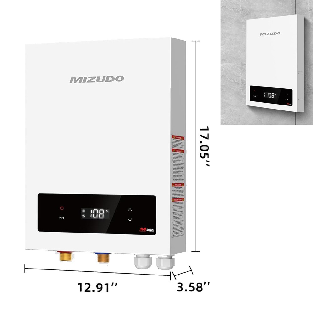 18000W Electric Tankless Water Heater On Demand Instant Water Boiler LED Display