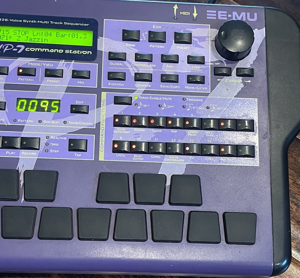 E-MU MP-7 Command Station Groovebox Sequencer Pure Phat ROM Great Condition