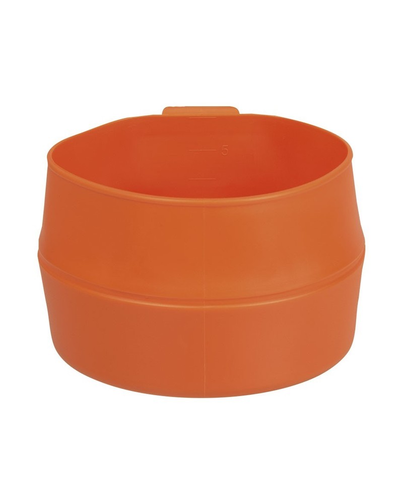 Wildo FOLD-A-CUP Collapsible Foldable Drinkware Cup Bushcraft Mug - ORANGE 600ml