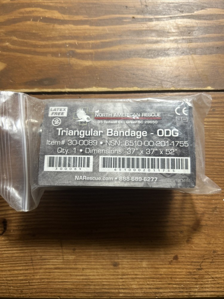 North American Rescue Triangular Bandage-ODG