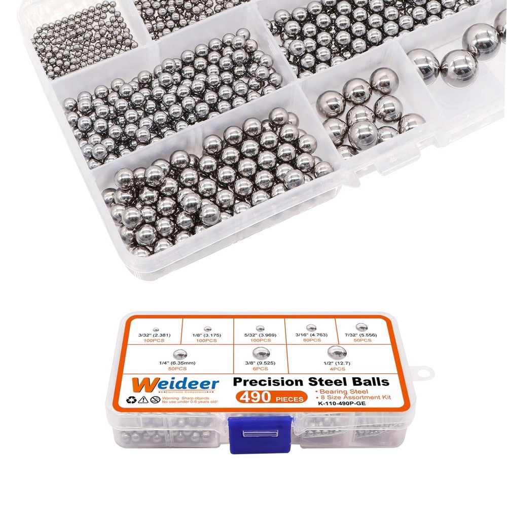 Bicycle Bearing Balls Assorted 490pcs Kit