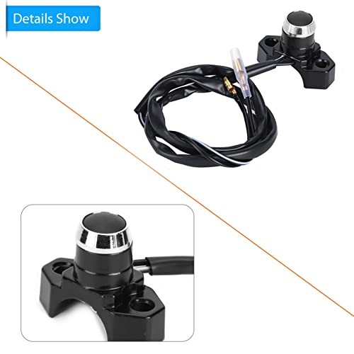 Motorcycle Handlebar Engine Start Stop Button Switch Universal for Most