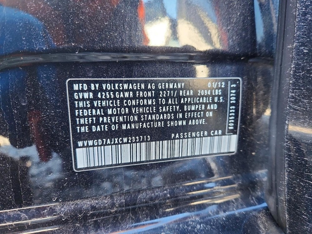 Passenger Air Bag Front Passenger Dash Fits 10-16 EOS 5023217