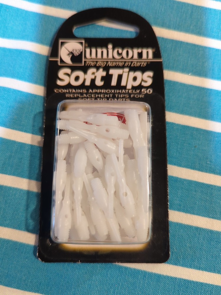 Unicorn Soft Tips Dart Tips 50-pack All White