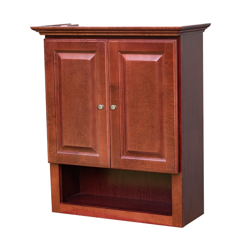 21X26 Merlot Bathroom Wall Cabinet