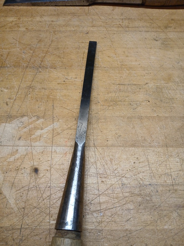 ANTIQUE UNDERHILL EDGE TOOL CO. 1/2" MORTICE CHISEL *LONG* EXCELLENT CONDITION!