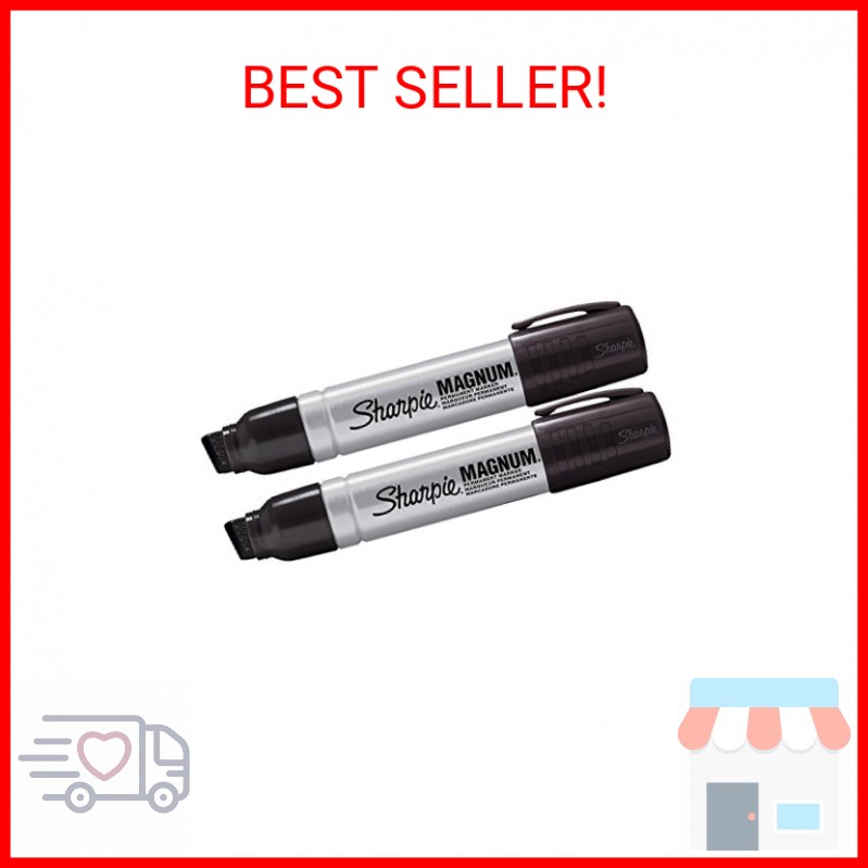 2 Pack Sharpie 44101 Sharpie Magnum Permanent Marker Black