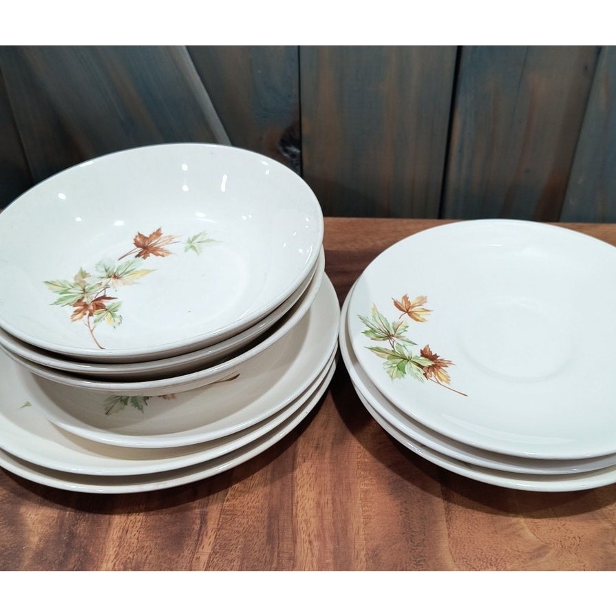 675. Vintage Salem Maple Leaf Dinnerware
