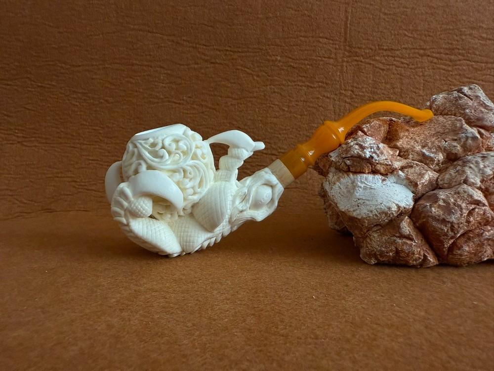 Hand Carved Eagle Claw and Egg Exclusive Design with Fitted Case