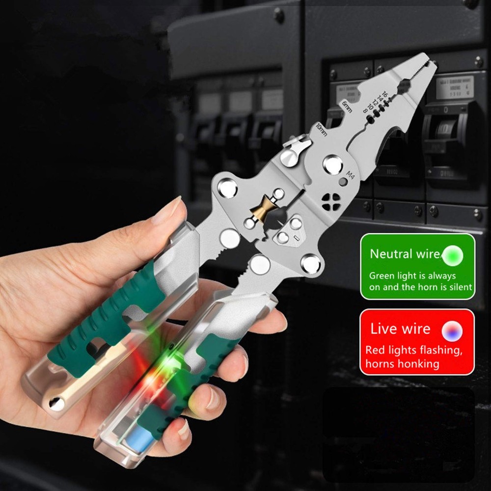 1× Compact Multi-Functional Fold Wire Stripper Scissor With Electrical Test