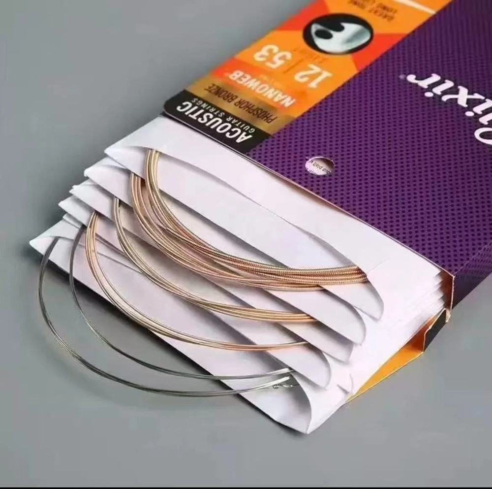 Elixir 16052 Strings Phosphor Bronze Acoustic Guitar Strings NANOWEB Coating TL