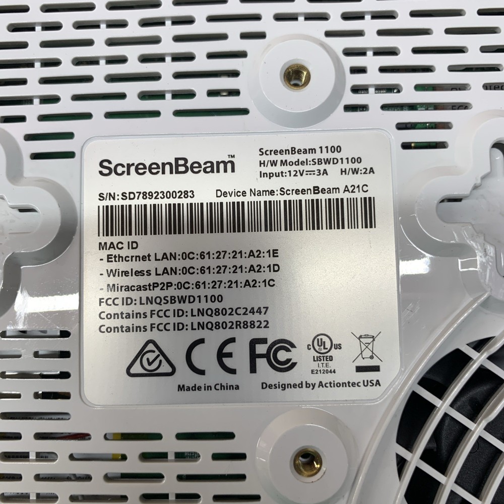 Screenbeam 1100 White Miracast Wireless Mac And PC Screen Mirroring - TESTED