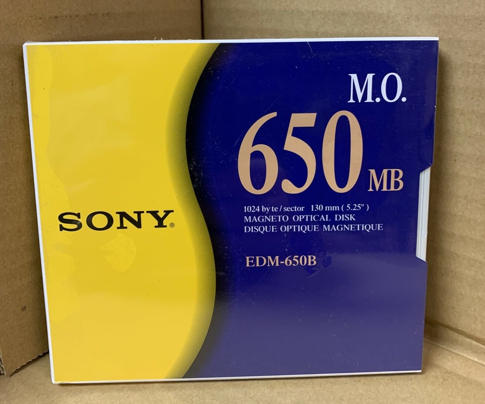 NEW Sony EDM-650B 650MB 5.25 MO OPTICAL DISK