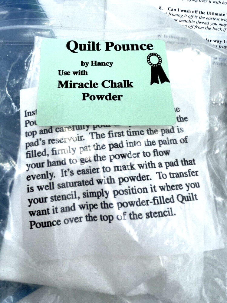 Quilt Pounce Chalk Quilt Kit Stencil Refills Info