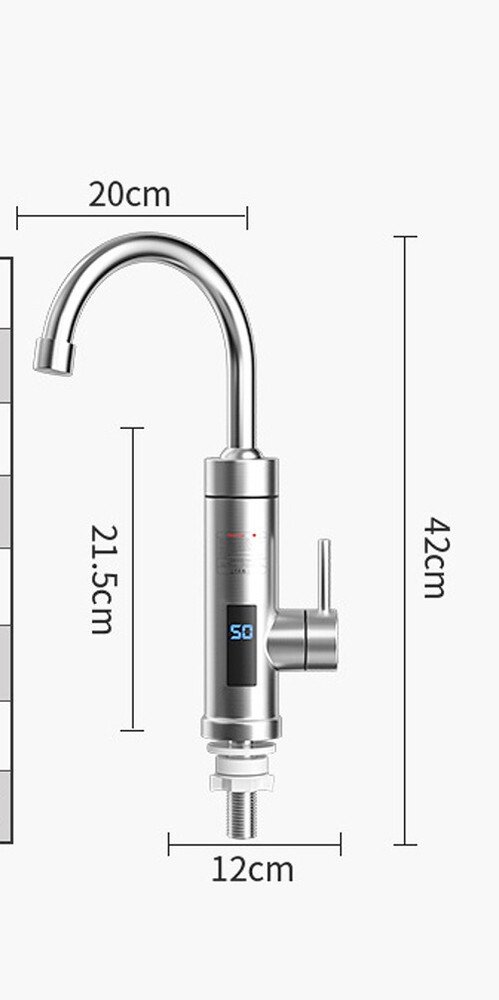 Instant Electric Faucet Tap Under Sink Hot Water Heater LED Display Kitchen Home