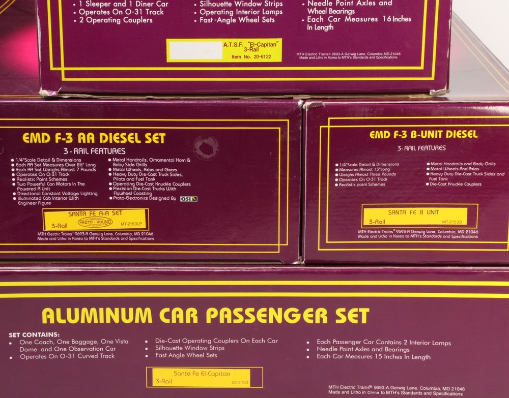 MTH Santa Fe Aluminum Passenger Set
