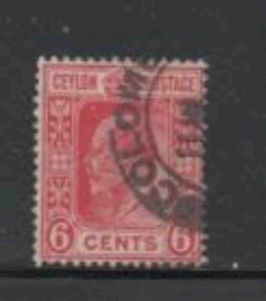 CEYLON #182 1904 6c KING EDWARD VII F-VF USED a