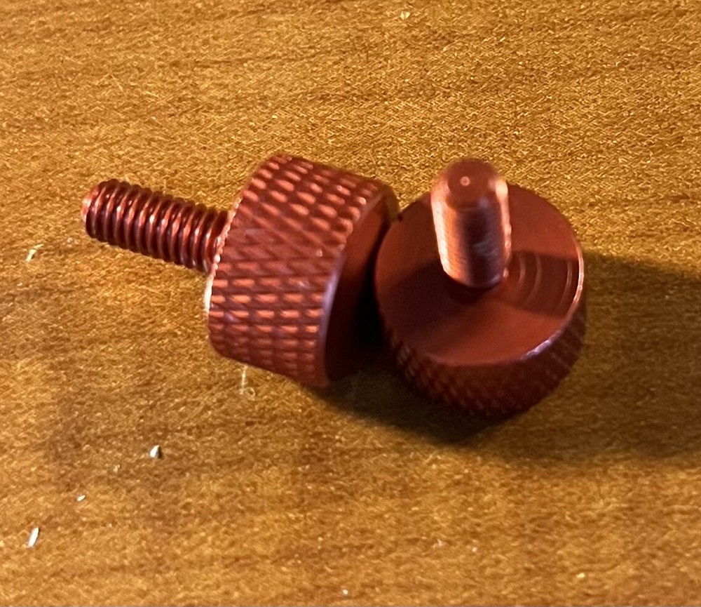 M5 (5 MM) CB Radio Mounting Bracket Knobs - Red/Rose- Qty 2 (pair) - Aluminum